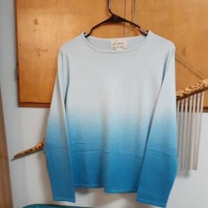 linea shades of blue  sweater